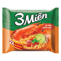Mì 3 Miền Tôm Chua Cay Gói 65G