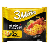 (Only Emartmall) Mì 3 Miền Gold Tôm Chua Cay Đặc Biệt Gói 75G