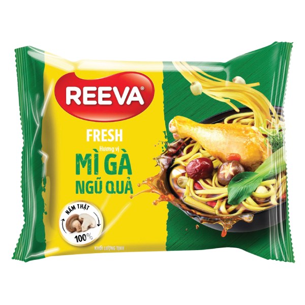 Mì Reeva Fresh Trộn Gà Ngũ Quả Gói 85G