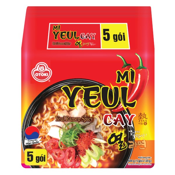 Lốc 5 Mì Otoki Yeul Vị Cay Gói 120G