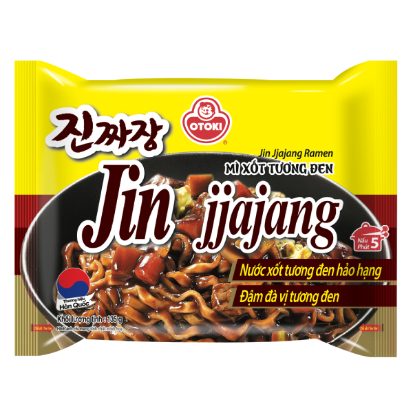 Mì Otoki Jin Jjajang Xốt Tương Đen Gói 135G