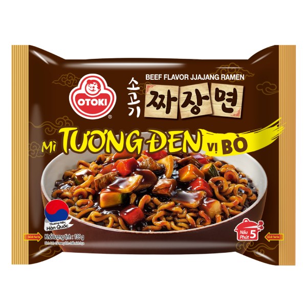 Mì Otoki Tương Đen Vị Bò Gói 135G