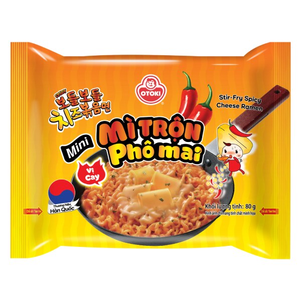 Mì Mini Otoki Trộn Phô Mai Vị Cay Gói 80G