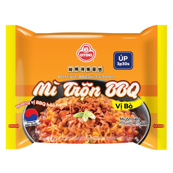 Mì Mini Otoki Trộn BBQ Vị Bò Gói 75G
