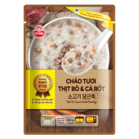 (Only Emartmall) Cháo Tươi Otoki Thịt Bò Cà Rốt Gói 220G
