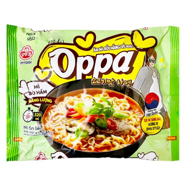 Mì Ottogi Oppa Bò Hầm Gói 65G