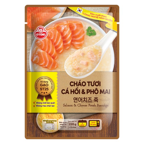 (Only Emartmall) Cháo Tươi Otoki Cá Hồi & Phô Mai Gói 220G