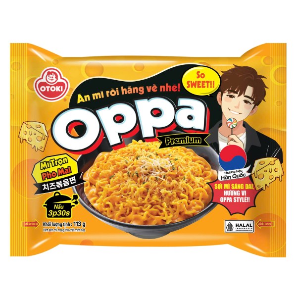 Mì Trộn Otoki Oppa Phô Mai Gói 113G