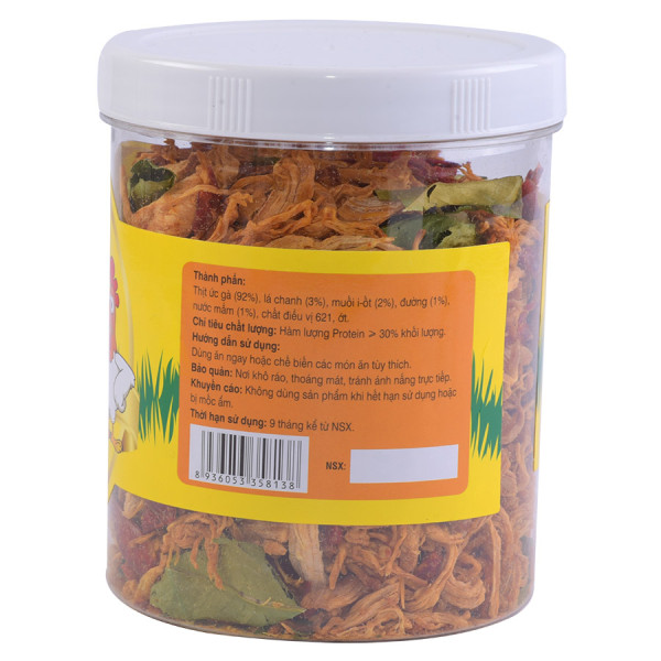 Khô Gà Sấy Lá Chanh Chà Chà Hũ 300G