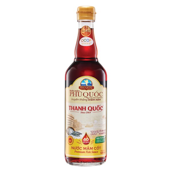 Nước Mắm Phú Quốc Thanh Quốc 40N Chai Thủy Tinh 520Ml