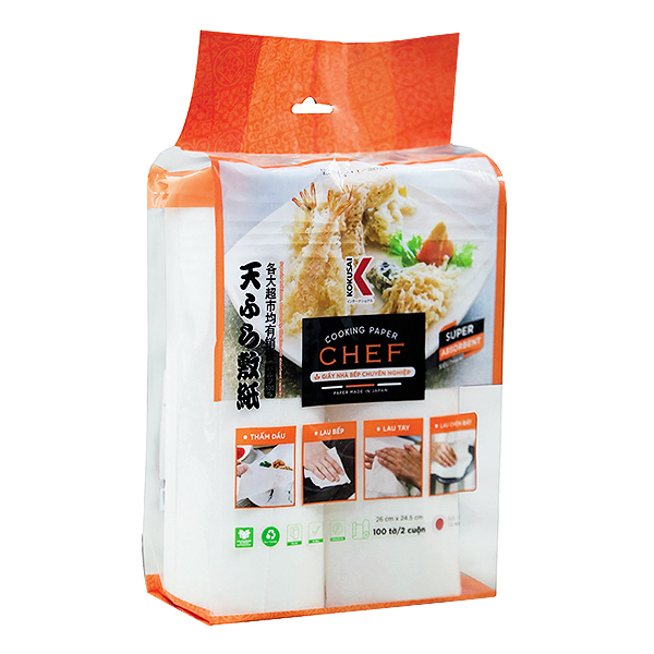 Giấy Nhà Bếp Kokusai Túi 2 Cuộn 100 Tờ*26*24*5Cm