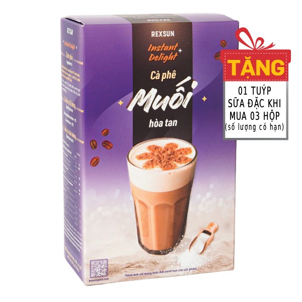 Cà Phê Muối Rexsun Hộp 8 Gói 20G