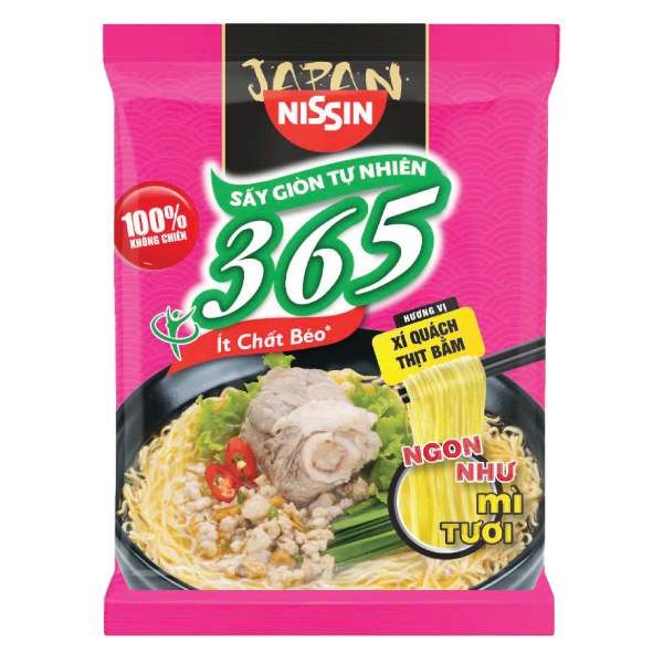 Mì Nissin 365 Xí Quách Thịt Bằm Gói 64G