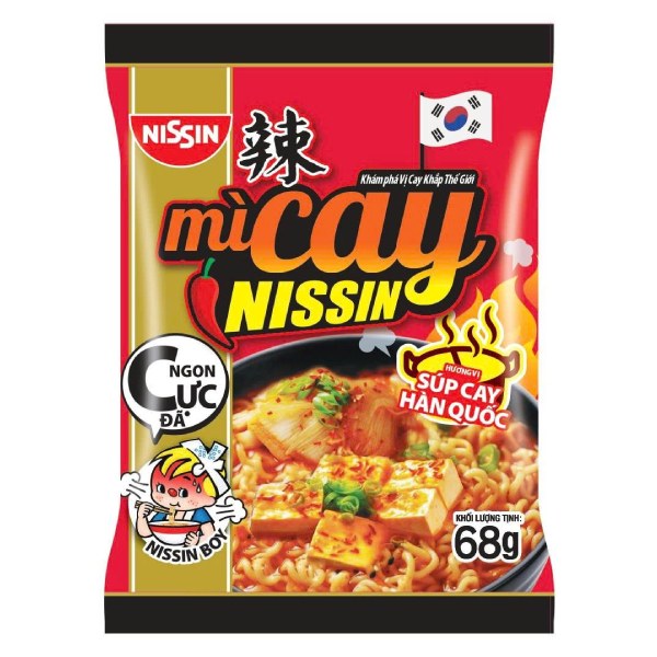 Mì Nissin Súp Cay Gói 68G