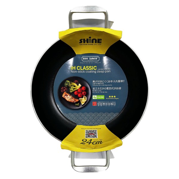 Chảo Sâu 2 Quai Đáy Từ Egg Dance Classic 24Cm