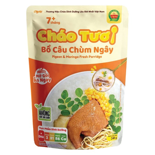 Cháo Tươi Cây Thị Bồ Câu Chùm Ngây Gói 240G