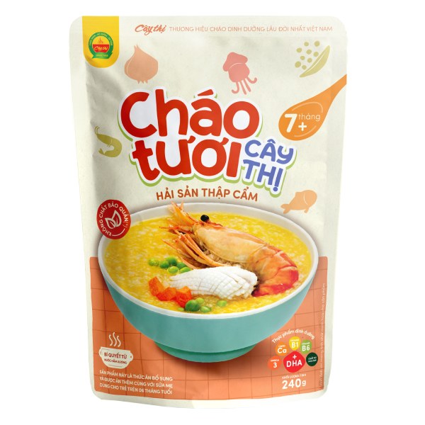 Cháo Tươi Cây Thị Hải Sản Thập Cẩm Gói 240G