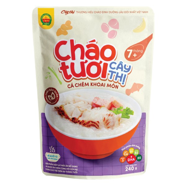 Cháo Tươi Cây Thị Cá Chẽm Khoai Môn Gói 240G