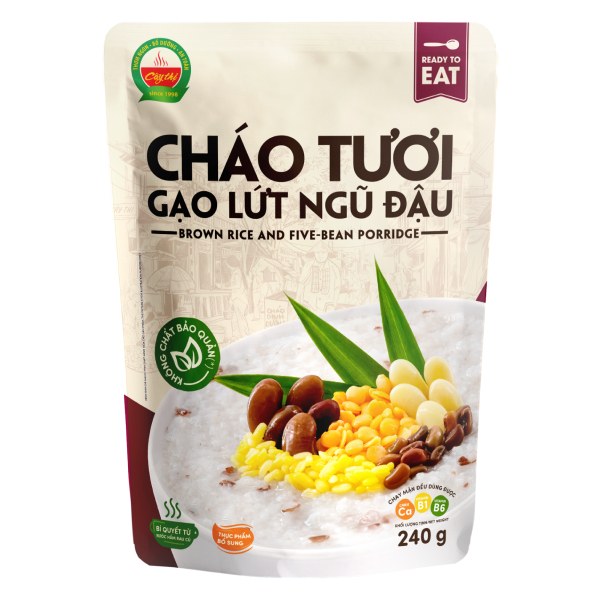 Cháo Tươi Cây Thị Gạo Lứt Ngũ Đậu Gói 240G