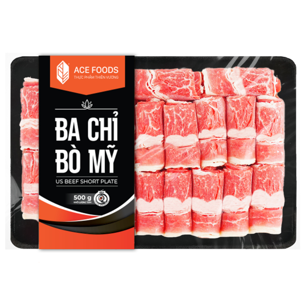 Ba Chỉ Bò Mỹ Cuộn Đông Lạnh ACE Foods 500G