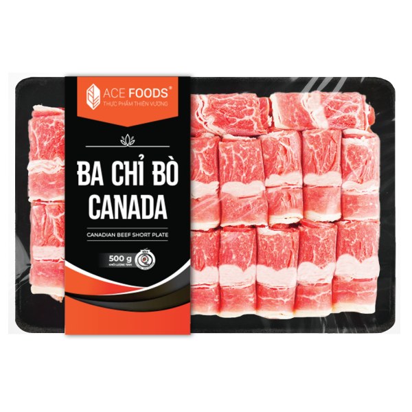 Ba Chỉ Bò Canada Đông Lạnh Ace Foods 500G
