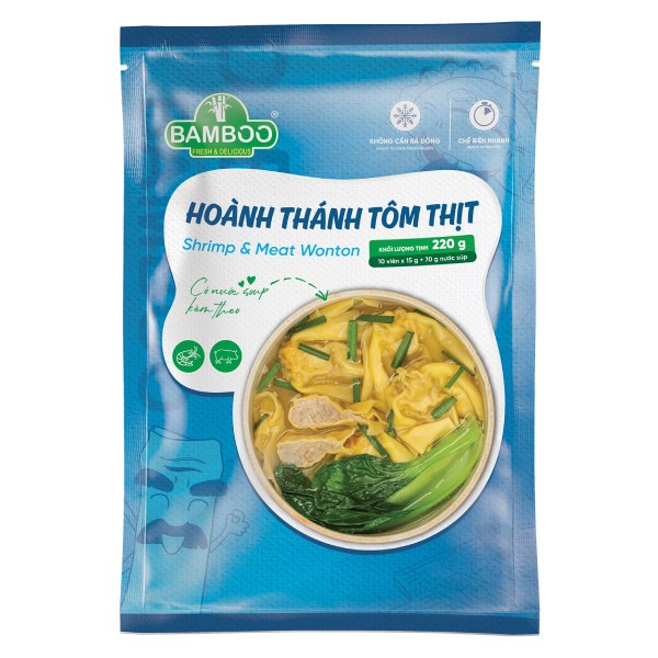 (Only Emartmall) Hoành Thánh Tôm Thịt Bamboo 220G
