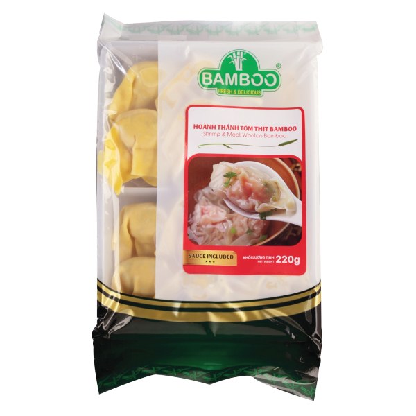 Hoành Thánh Tôm Thịt Bamboo 220G