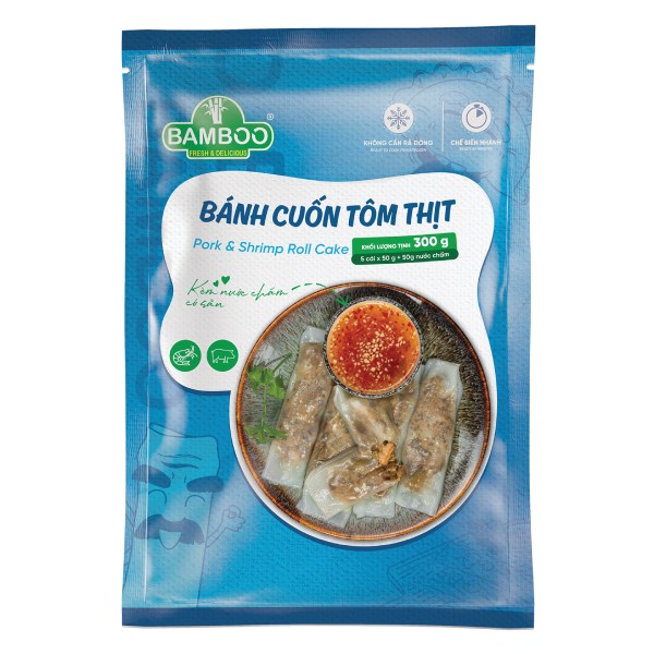 Bánh Cuốn Bamboo Tôm Thịt 300G