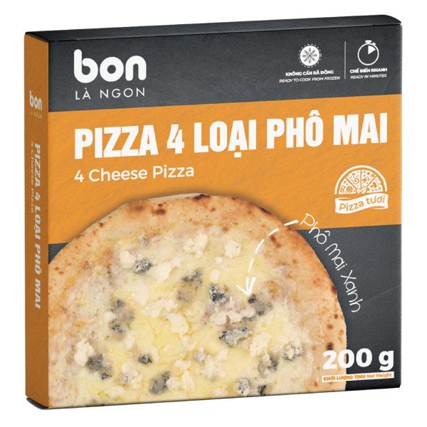 Pizza 4 Loại Phô Mai Bon 200G