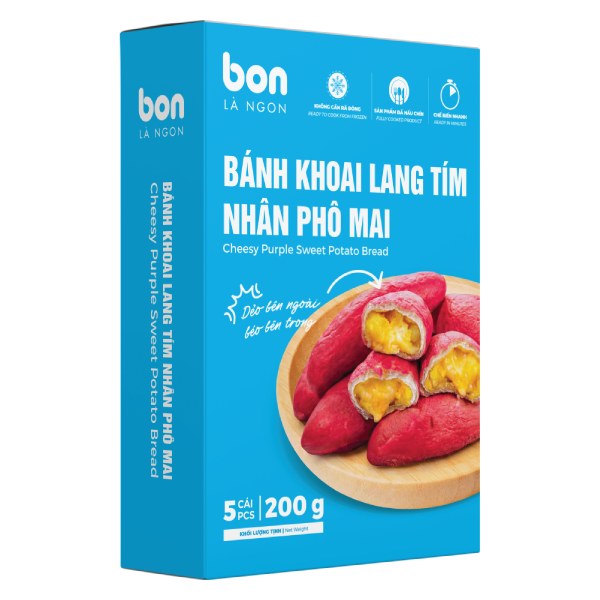 Bánh Khoai Lang Tím Bon Nhân Phô Mai Hộp 200G
