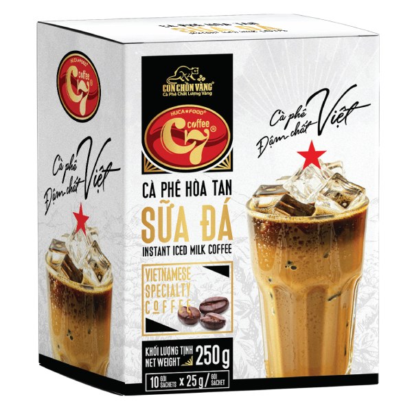 Cà Phê Sữa Đá Hòa Tan C7 3IN1 Hộp 10 Gói*25G