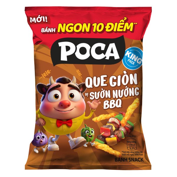 Snack Poca Que Giòn Sườn Nướng BBQ 60G