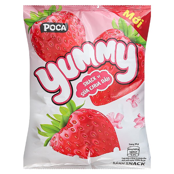 Snack Poca Yummy Sữa Chua Dâu 58G