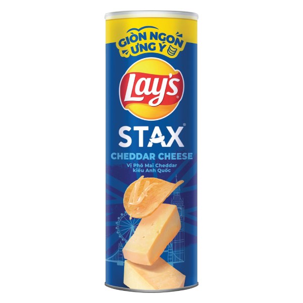Snack Khoai Tây Lay’s Stax Vị Phô Mai Cheddar Hộp 90G