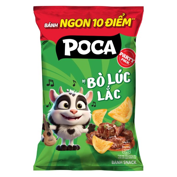 Snack Poca Bò Lúc Lắc Gói 97G