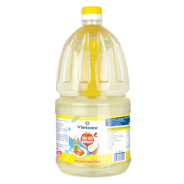 Dầu Dừa Vietcoco 100% Nguyên Chất Chai 2L