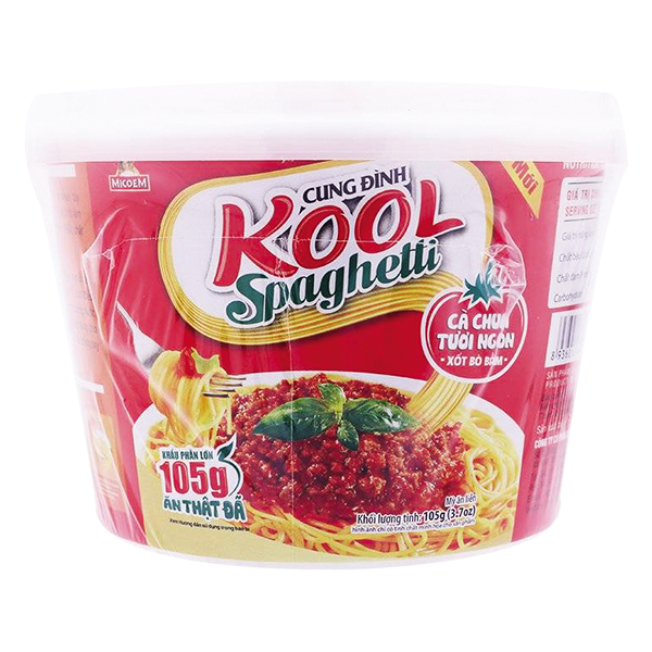 Mì Kool Spaghetti Xốt Bò Bằm Tô 105G