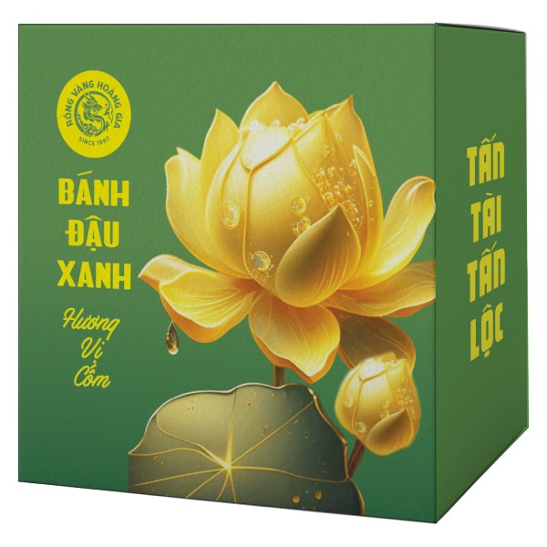 Bánh Đậu Xanh Rồng Vàng Hoàng Gia Vị Cốm Hộp 100G