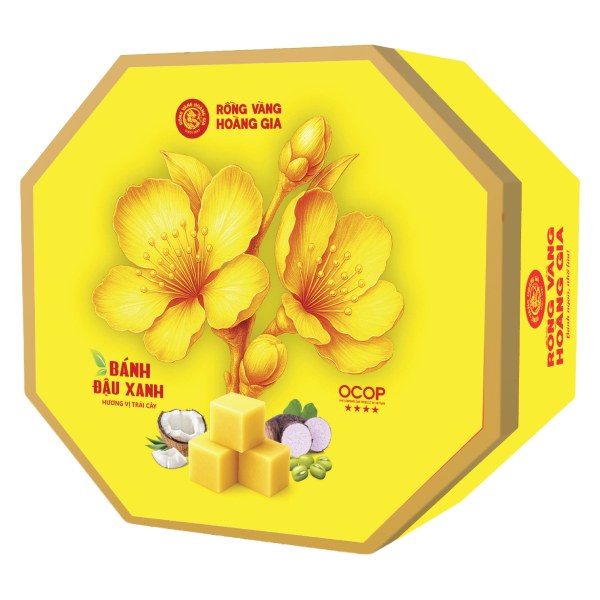 Bánh Đậu Xanh Rồng Vàng Hoàng Gia Hoa Mai Hộp 200G