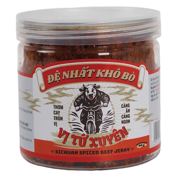 Khô Bò Hòa Hỷ Tứ Xuyên Miếng Hũ 90G