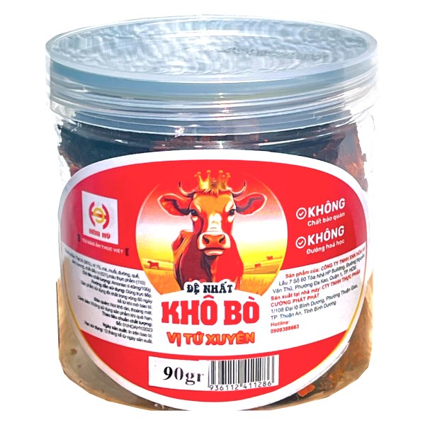 Khô Bò Hòa Hỷ Tứ Xuyên Miếng Hũ 90G