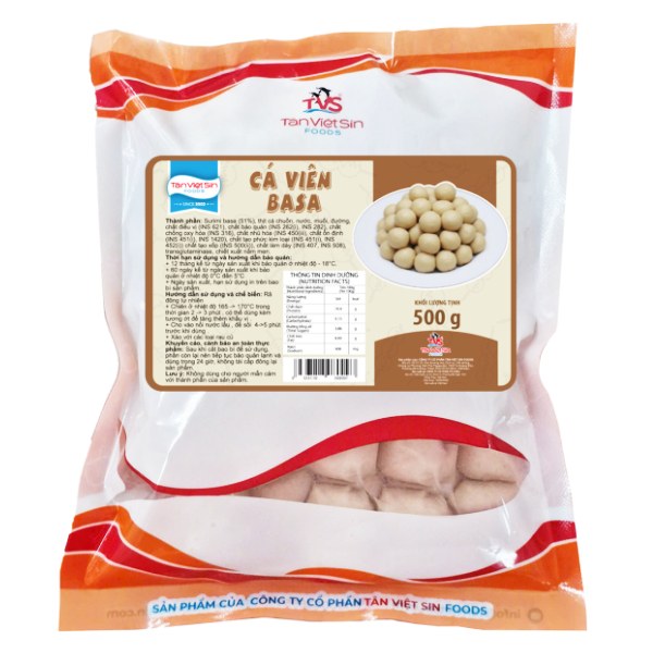 Cá Viên Basa Tân Việt Sin Gói 500G