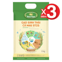 Gạo Sinh Thái Cà Mau ST25 5Kg