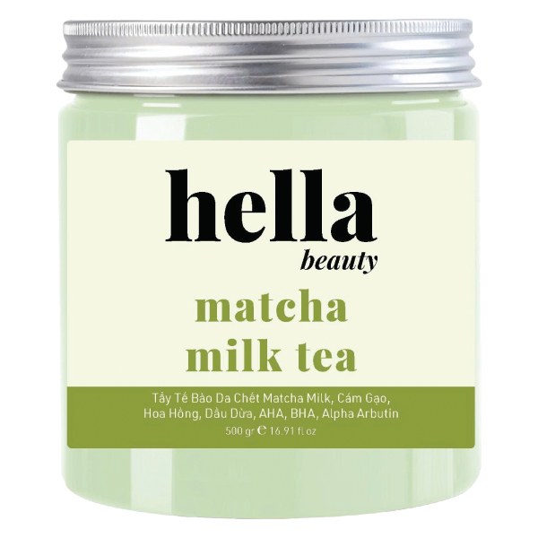 Tẩy Tế Bào Chết Hella Beauty Matcha Hũ 500G