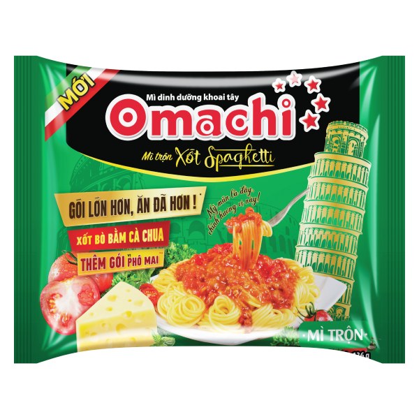 Mì Omachi Xốt Spaghetti Bò Bằm 90G
