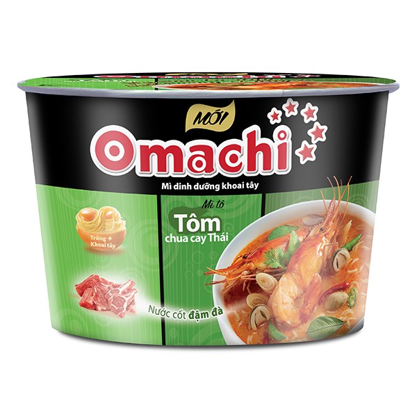 (Only Emartmall) Mì Omachi Tôm Chua Cay Thái Tô 91G