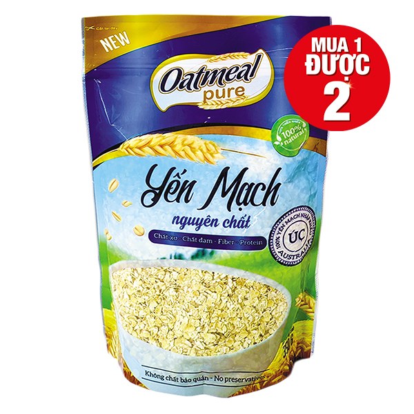 Yến Mạch Oatmeal Nguyên Chất Gói 350G