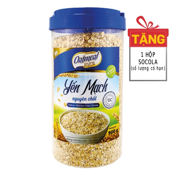Yến Mạch Nguyên Chất Oatmeal Hũ 900G