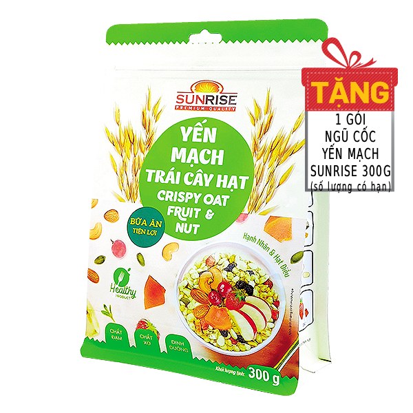 Ngũ Cốc Yến Mạch Sunrise Trái Cây Và Hạt Gói 300G