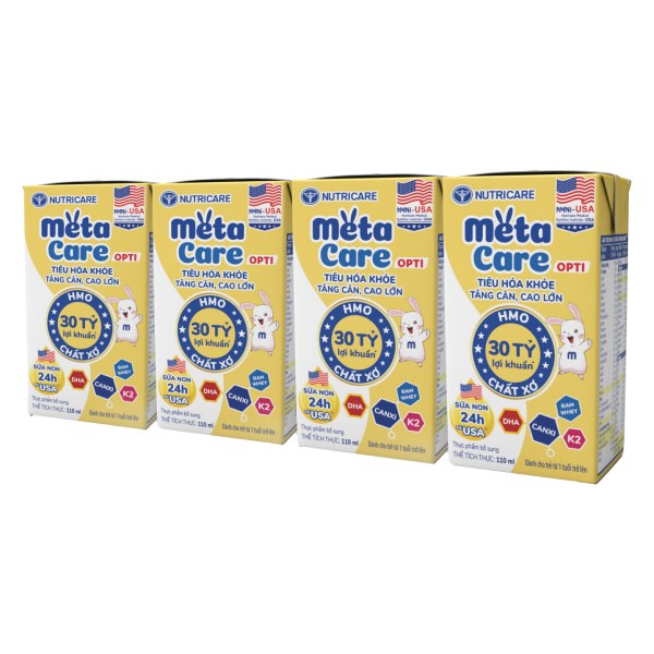 Lốc 4 Sữa Bột Pha Sẵn MetaCare Opti Hộp 110Ml